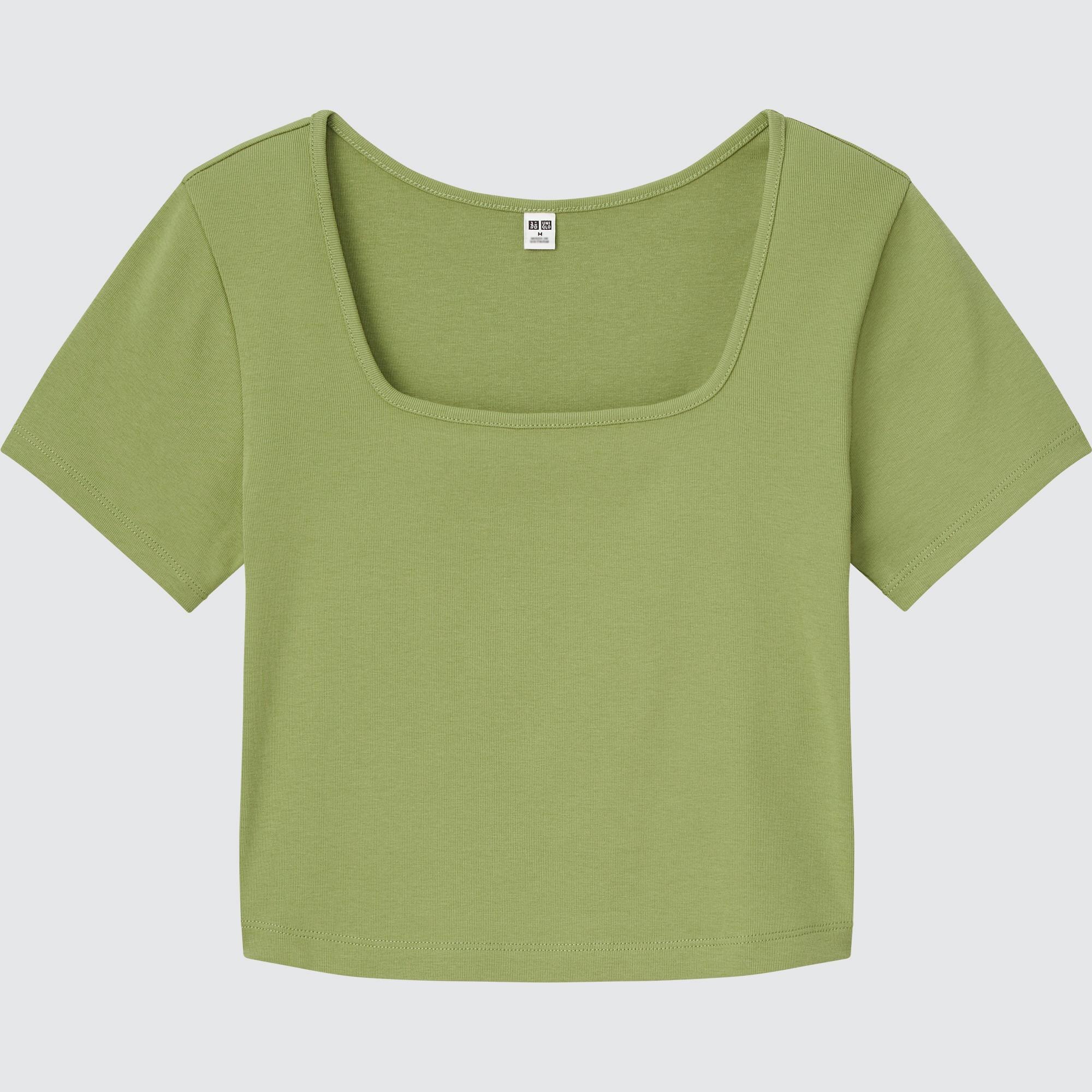 SQUARE NECK CROPPED SHORT SLEEVE 