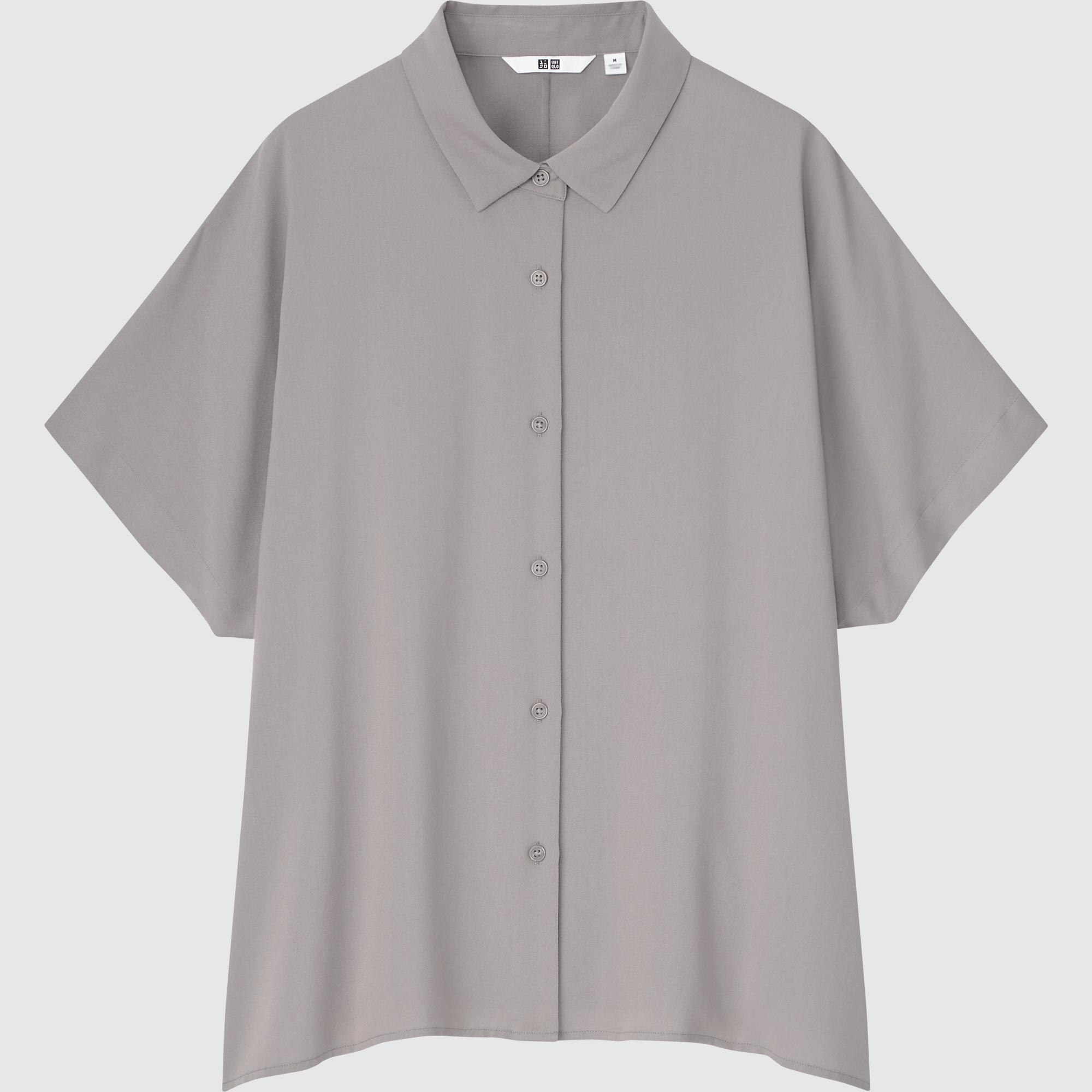 RAYON SHORT SLEEVE BLOUSE | UNIQLO ID