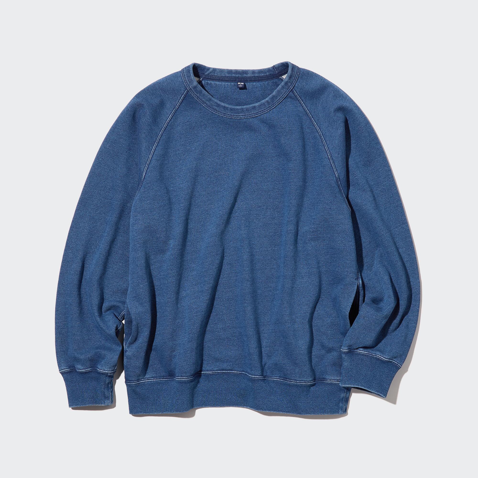INDIGO DYE SWEAT LONG SLEEVE SHIRT 