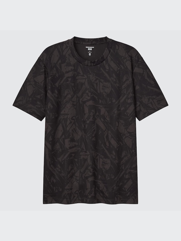 Men's DRY-EX Printed Crew Neck Short Sleeve T-Shirt UNIQLO ID