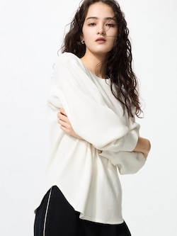 Waffle Crew Neck T-Shirt | Long Sleeve