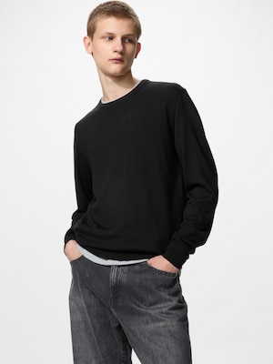 Extra Fine Merino Crew Neck Long Sleeve Sweater
