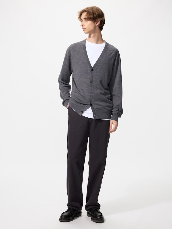Cardigan Extra Fine Merino Kerah V Lengan Panjang