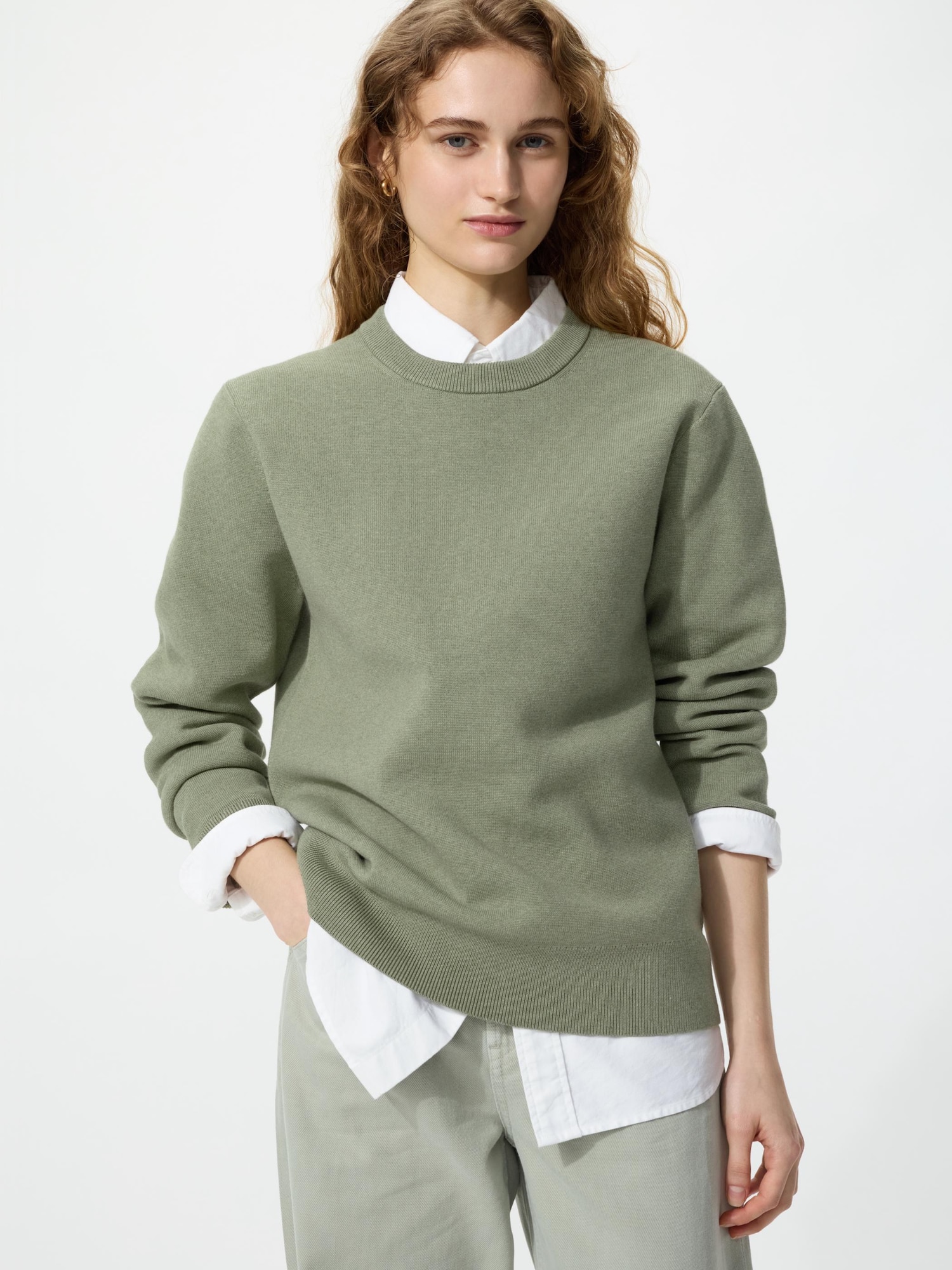 Unisex Washable Milano Ribbed Crew Neck Sweater | UNIQLO ID