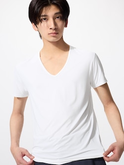 AIRism V Neck Short Sleeve T-Shirt