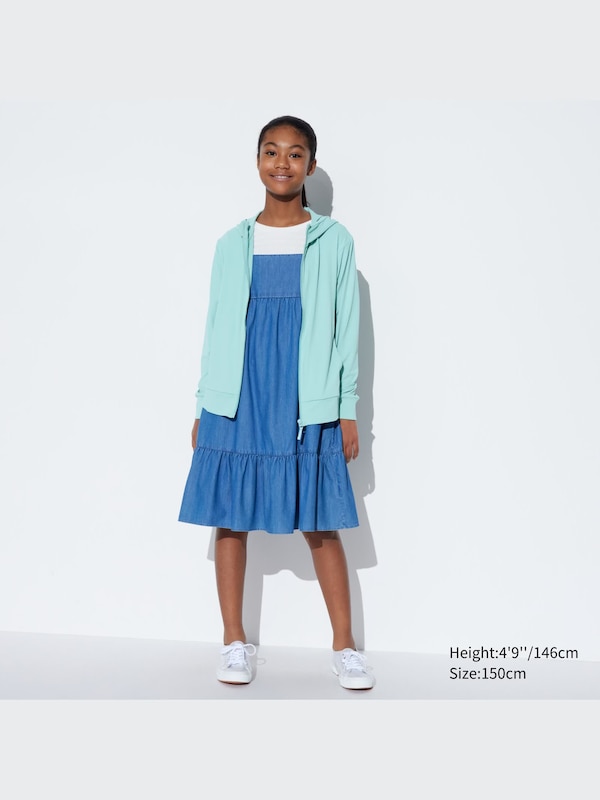 KIDS AIRism Jaket Mesh Hoodie Proteksi Sinar UV
