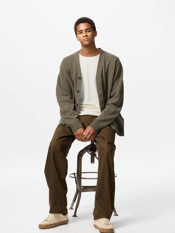 HEATTECH Cotton Waffle Crew Neck Long Sleeve T-Shirt (Extra Warm)