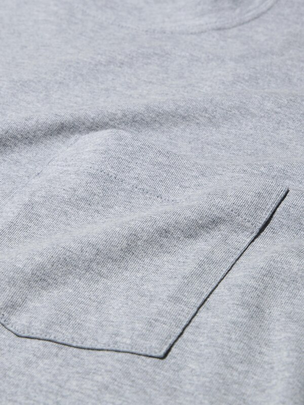 Washed Cotton Crew Neck Long Sleeve T-Shirt