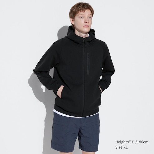 DRY STRETCH SWEAT LONG SLEEVE HOODIE (SOLID COLOR)