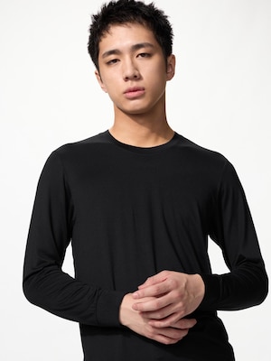 HEATTECH T-Shirt Kerah Bulat Lengan Panjang