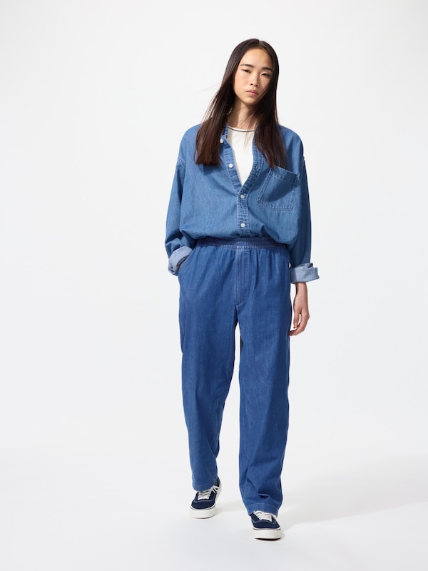 Stretch Easy Ankle Pants | Denim