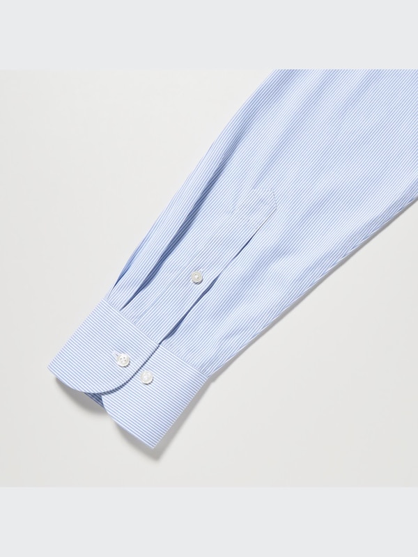 Super Non Iron Slim Fit Shirt | Long Sleeve Stripe Semi Wide Collar