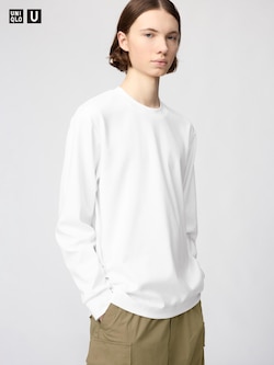 AIRism Katun T-Shirt Kerah Bulat | Lengan Panjang