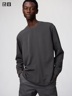 AIRism Cotton Crew Neck T-Shirt | Long Sleeve