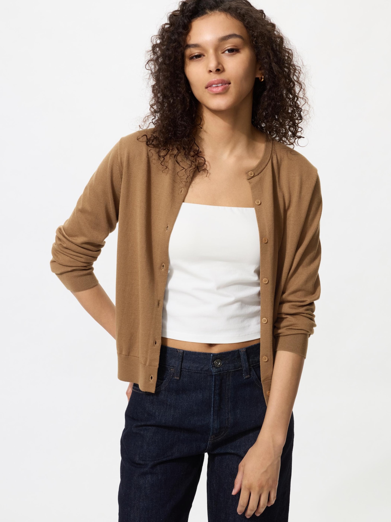 Women's UV Protection Crew Neck Cardigan | UNIQLO ID