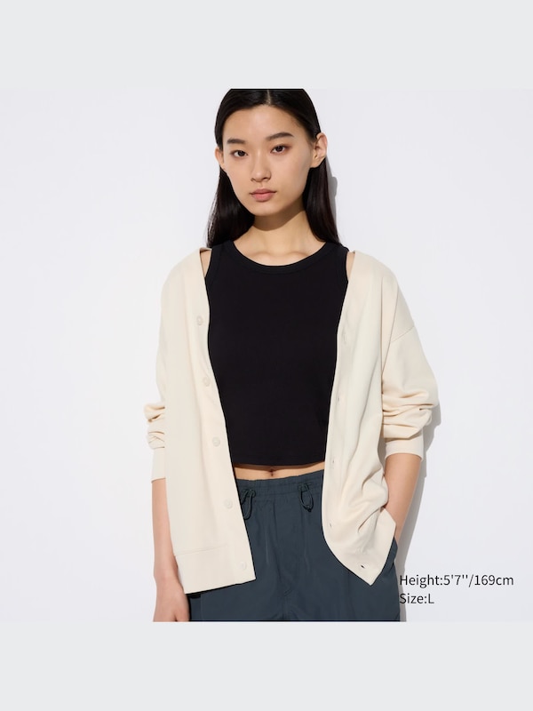 AIRism Cotton Long Sleeve Cardigan
