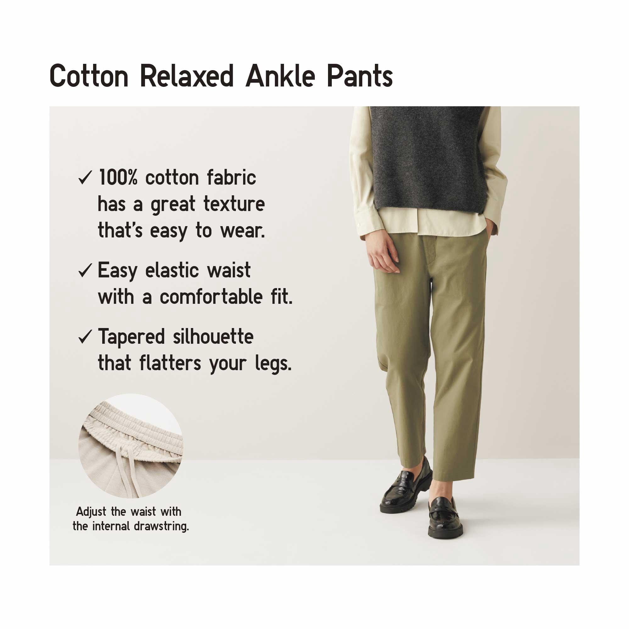 Cotton Relax Ankle Pants