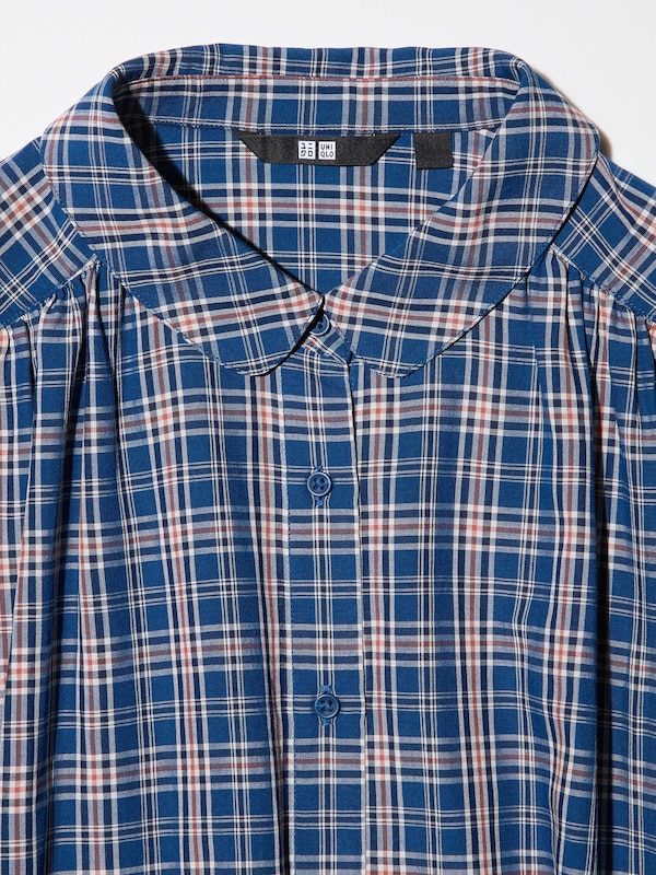 Blus Gathered Lawn Lembut | Kotak