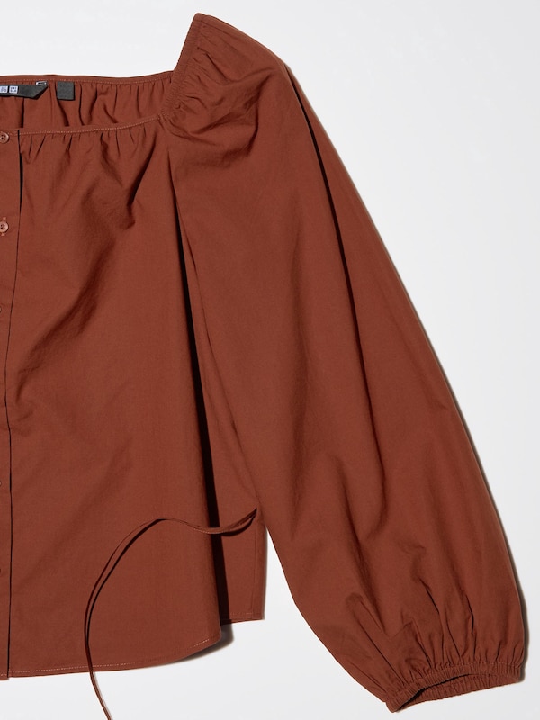 Cotton Square Neck Blouse