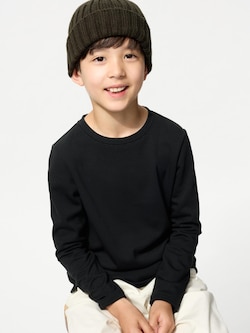 KIDS HEATTECH Ultra Warm Crew Neck T-Shirt | Long Sleeve