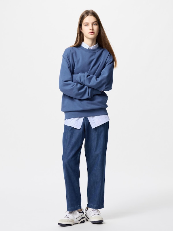 Cotton Relax Ankle Pants | Denim