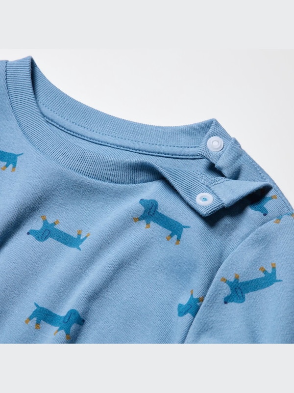 Crew Neck T-Shirt | Long Sleeve Pattern