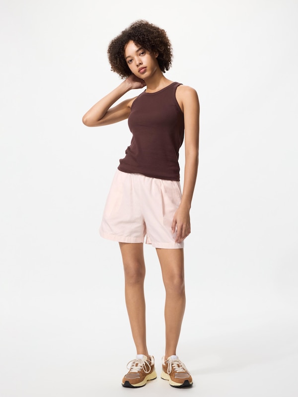 Celana Pendek Rileks Katun | Garis