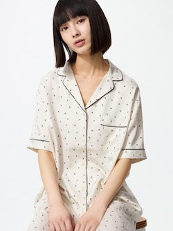 Satin Pajamas Short Sleeve (Long Pants)