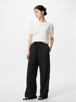 Celana Rileks Linen Blend