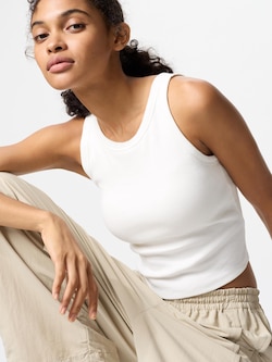 Ribbed Cropped Bra Top (Tank Top)