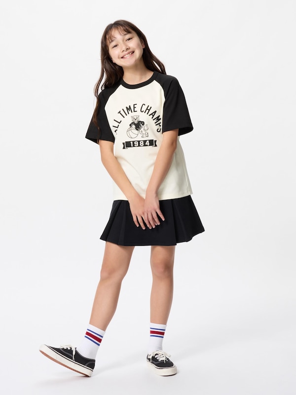 AIRism Cotton Graphic T-Shirt Crew Neck T-Shirt | Raglan