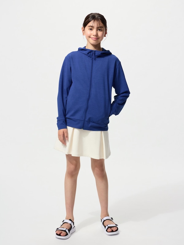 AIRism Jaket Hoodie Ritsleting Proteksi Sinar UV