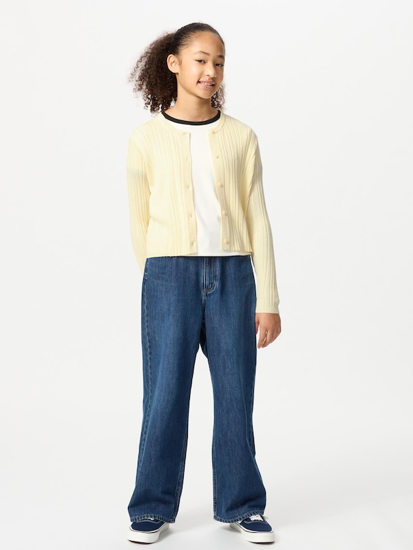 GIRLS Kardigan Rib Rajut Washable