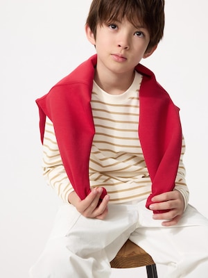 KIDS AIRism Cotton Crew Neck T-Shirt | Long Sleeve