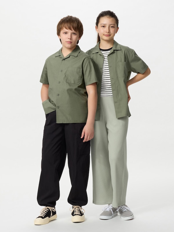 KIDS Open Collar Shirt Short Sleeve