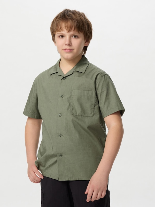 KIDS Open Collar Shirt Short Sleeve