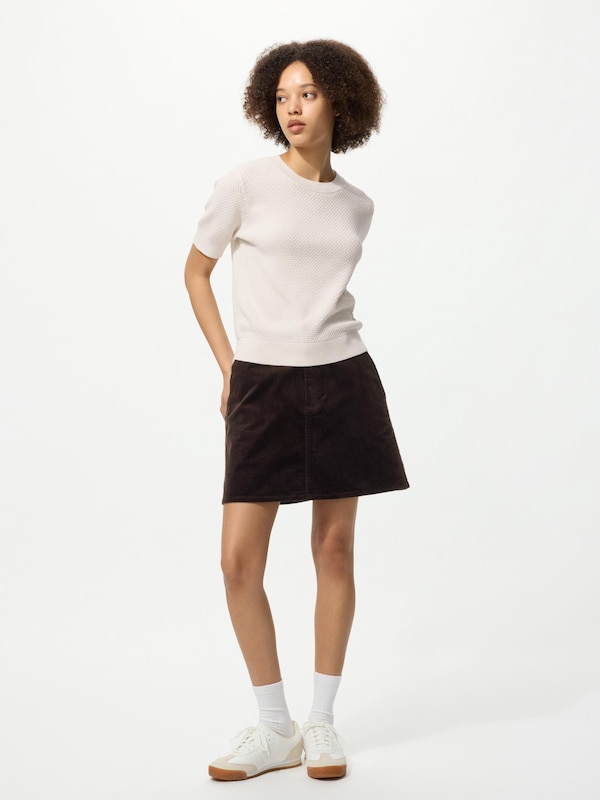 Cotton Popcorn Sweater Short Sleeve