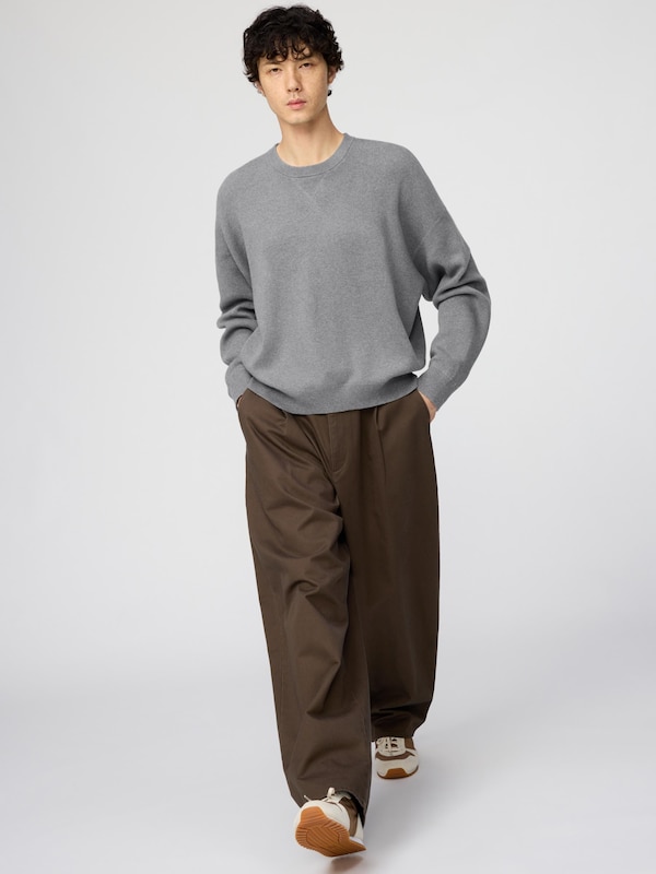 Smooth Cotton Crew Neck Sweater