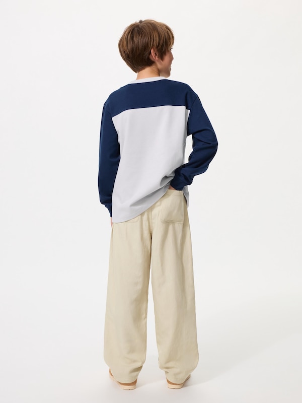 KIDS Celana Rileks Lebar Linen Blend
