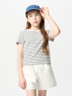 GIRLS Soft Ribbed Mini T-Shirt | Stripe