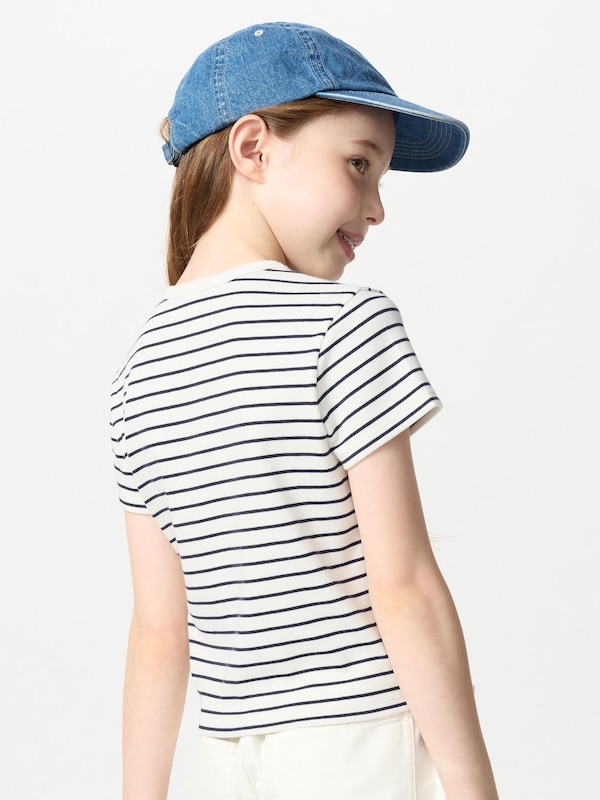 GIRLS Soft Ribbed Mini T-Shirt | Stripe