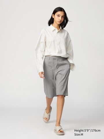Broadcloth Oversized Shirt Long Sleeve Striped