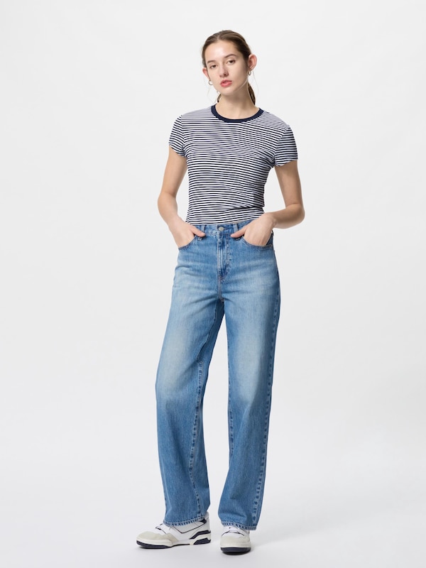 T-Shirt Mini Garis (Crop Top)