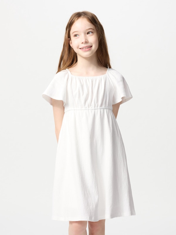 GIRLS Flare Sleeve Dress | Short Sleeve