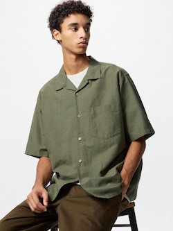 Cotton Linen Shirt | Short Sleeve