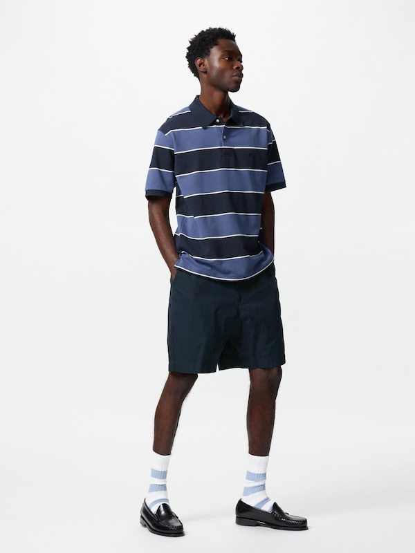 Dry Pique Striped Polo Shirt