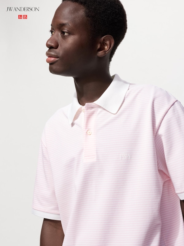 Dry Pique Striped Polo Shirt