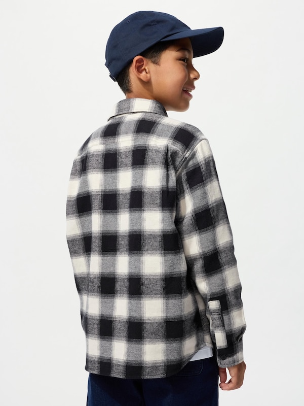 KIDS Flannel Checked Shirt Long Sleeve
