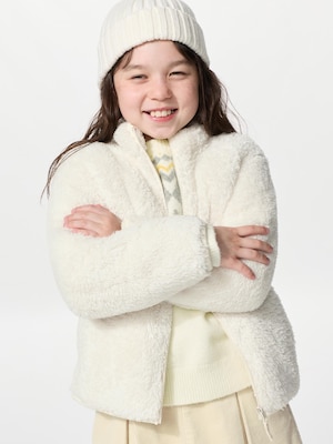 KIDS Fluffy Yarn Fleece Full-Zip Jacket