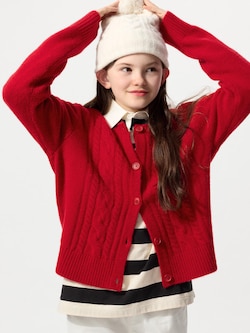 GIRLS Souffle Yarn Cardigan